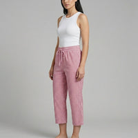 Slena Striped Wide-Leg Pants in Rose