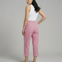 Slena Striped Wide-Leg Pants in Rose