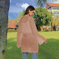 Sloane Airy Knit Cardigan in Pink