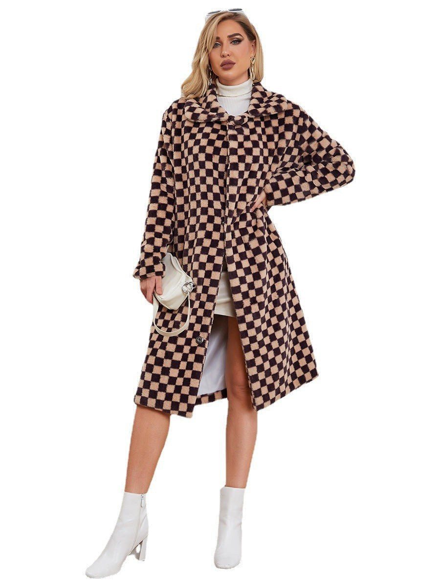 Sloane Coat with Checked in Bildfarbe