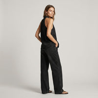 Sloane Halter Wide-Leg Set in Charcoal