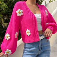 Sloane Knit Cardigan with Floral Print