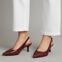 Sloane Slingback Pumps in Cabernet