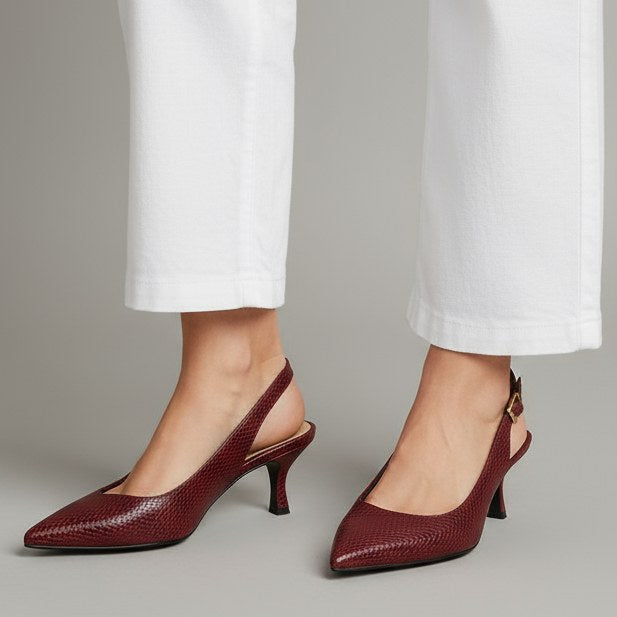 Sloane Slingback Pumps in Cabernet