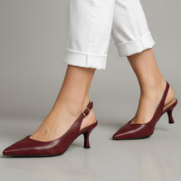 Sloane Slingback Pumps in Cabernet