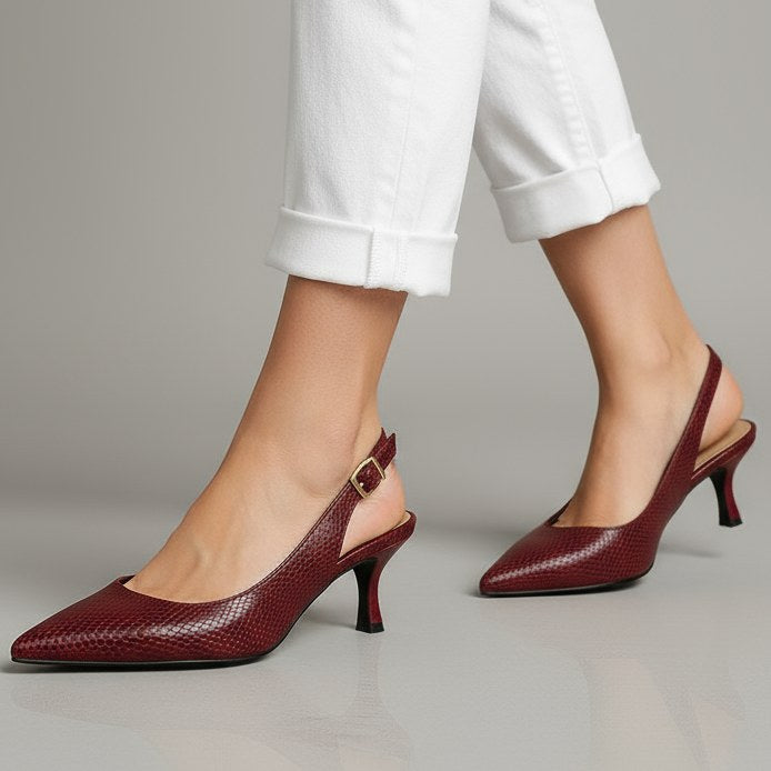 Sloane Slingback Pumps in Cabernet