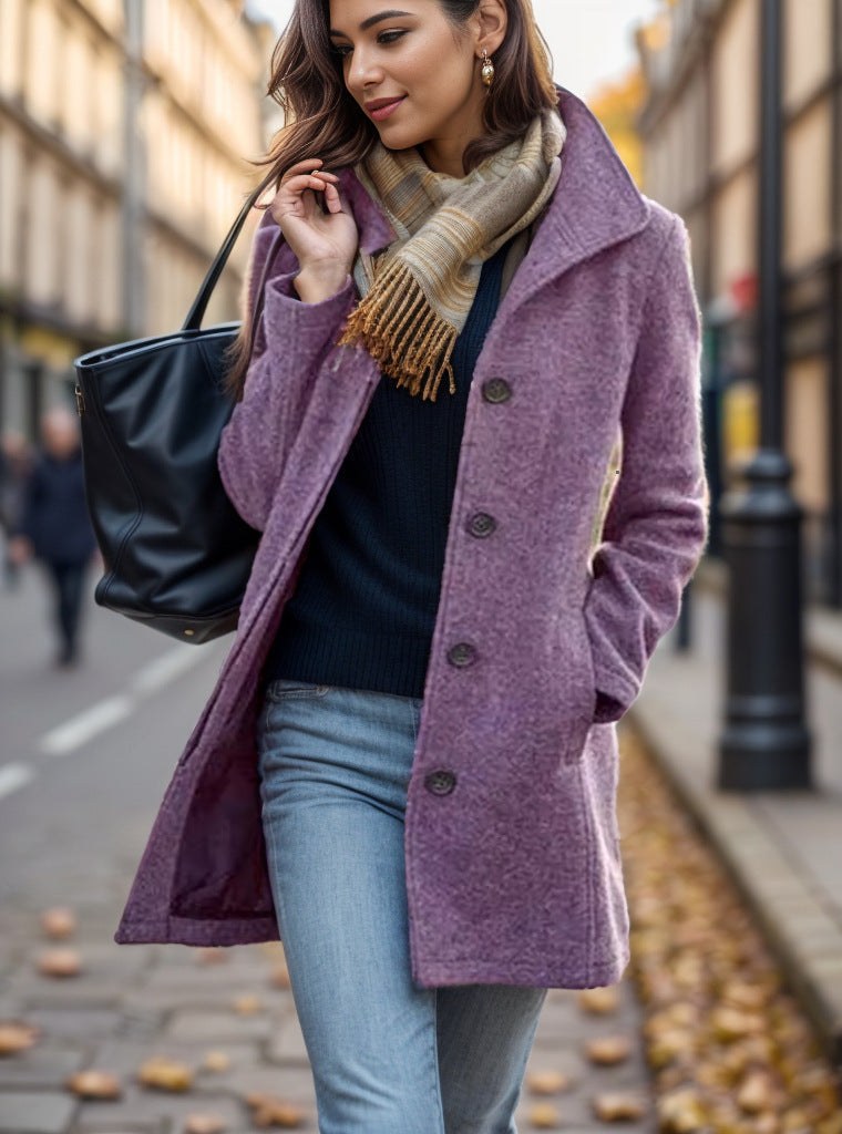 Sofia Elegant Coat in Purple