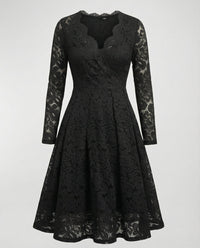 Sofia Elegant Lace Dress in Blue