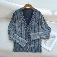 Sofia Knit Cardigan in Dark Grey