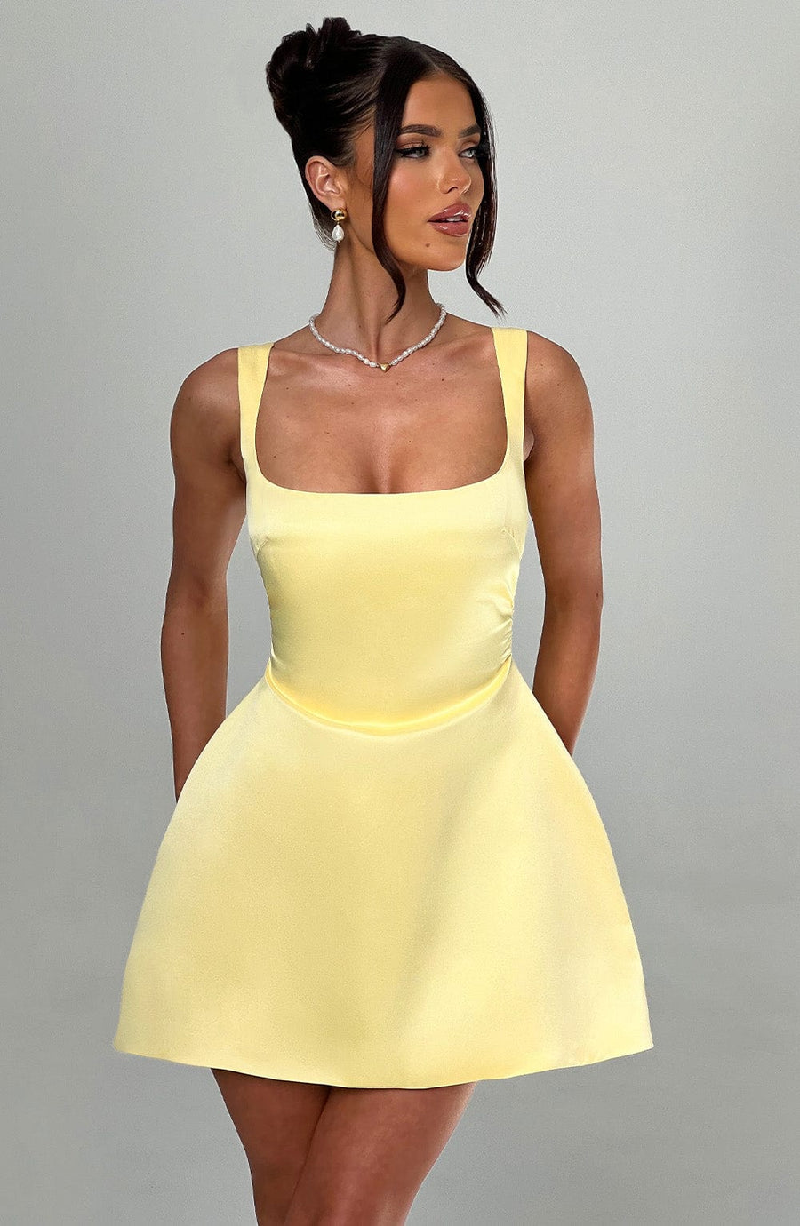 Amara Mini Dress – Lemon