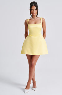 Amara Mini Dress – Lemon