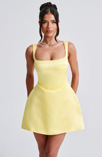 Amara Mini Dress – Lemon