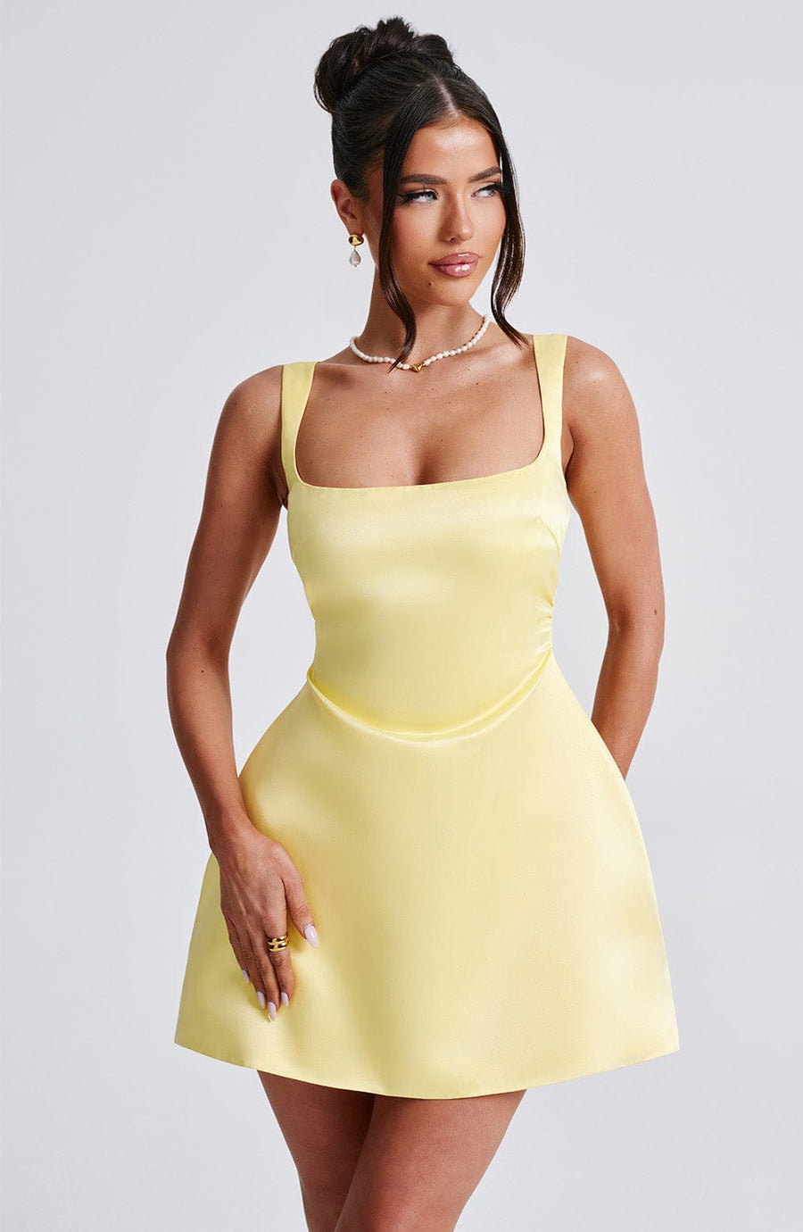 Amara Mini Dress – Lemon