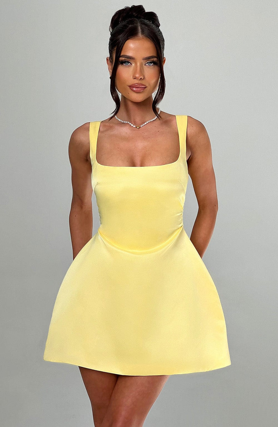 Amara Mini Dress – Lemon
