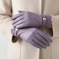 Solana Suede Glove in Lavender