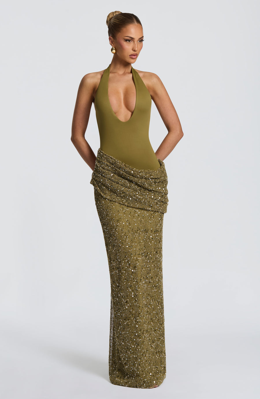 Joy Maxi Dress – Deep Olive