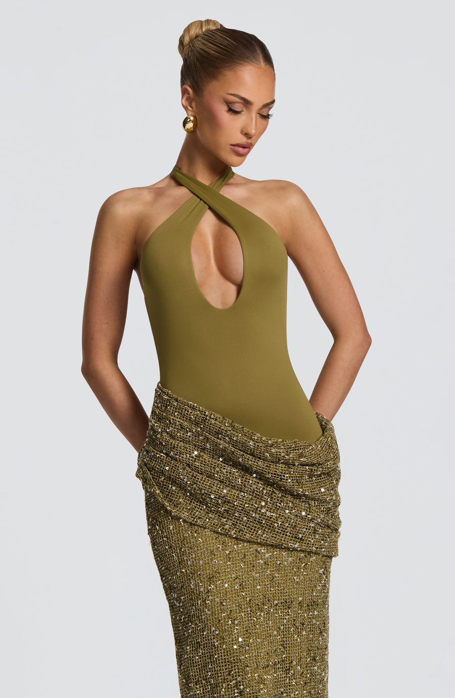 Joy Maxi Dress – Deep Olive