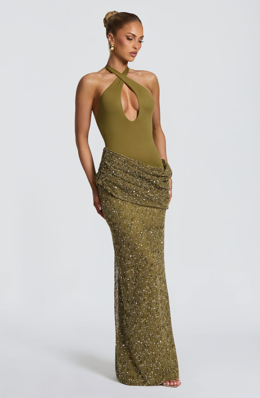 Joy Maxi Dress – Deep Olive
