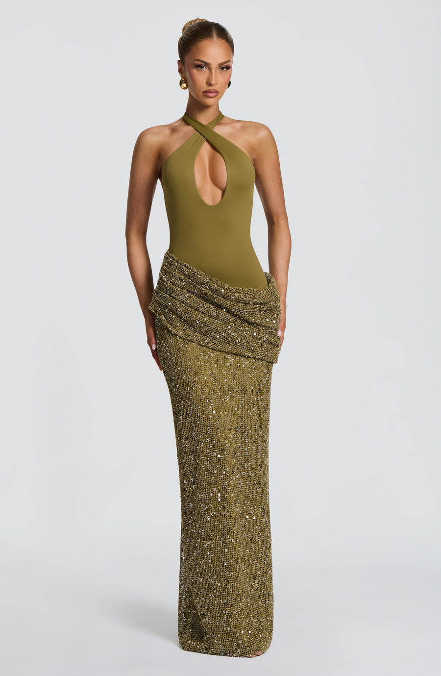Joy Maxi Dress – Deep Olive