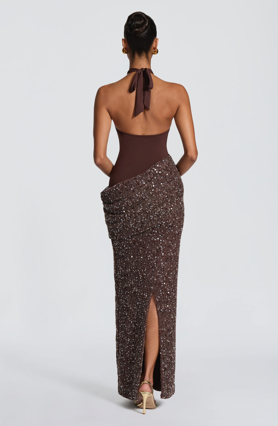Joy Maxi Dress – Plum Brown
