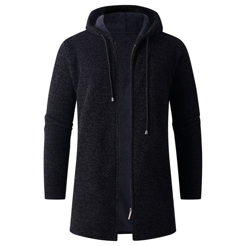 Solene Coat with Hood in Black