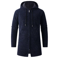 Solene Coat with Hood in Navy