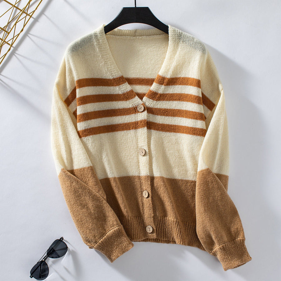 Solene Knit Cardigan in Caramel