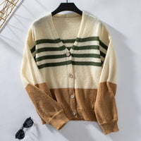 Solene Knit Cardigan in Olive Green