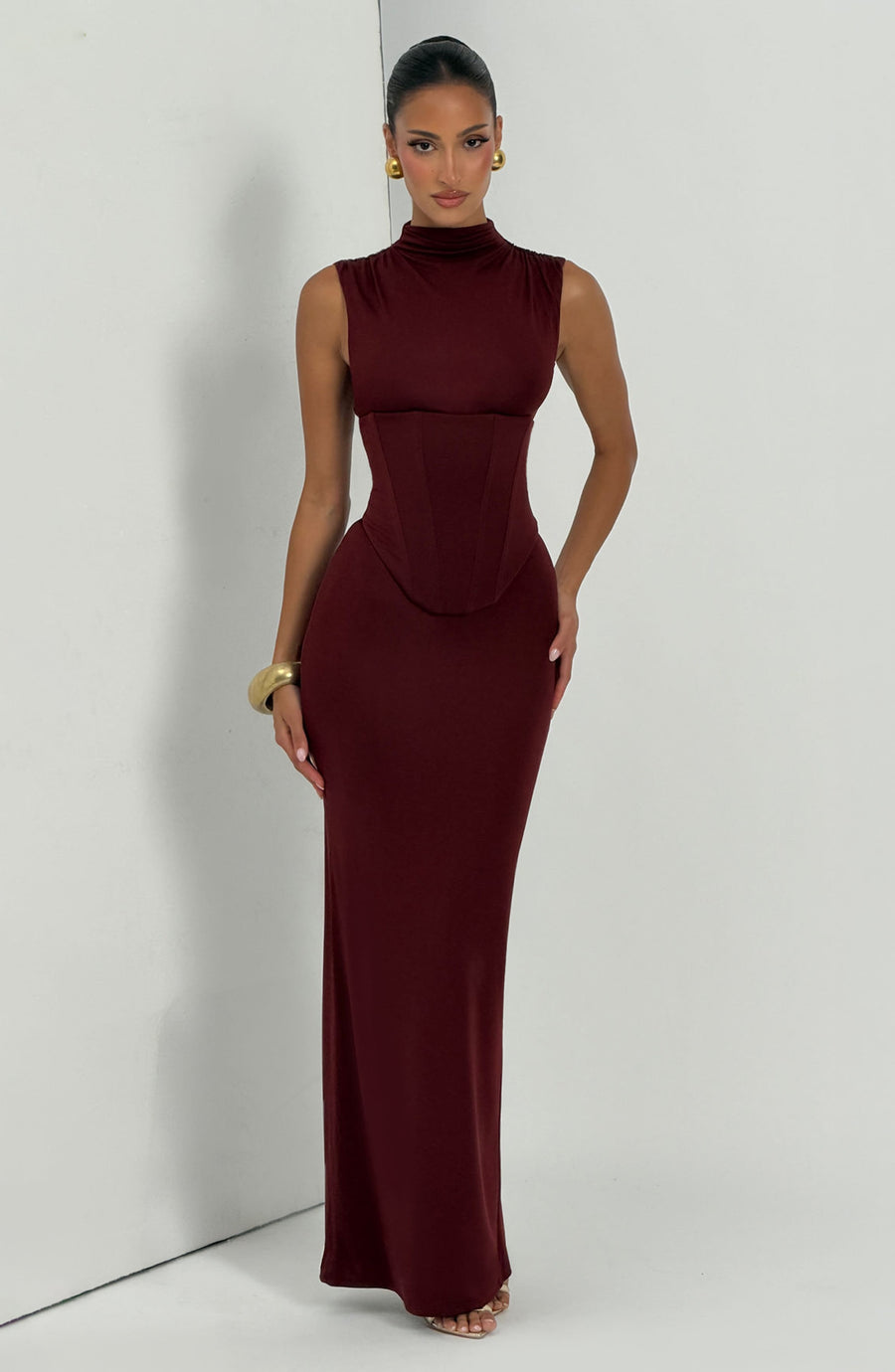 Mabel Maxi Dress – Cherry Lacquer