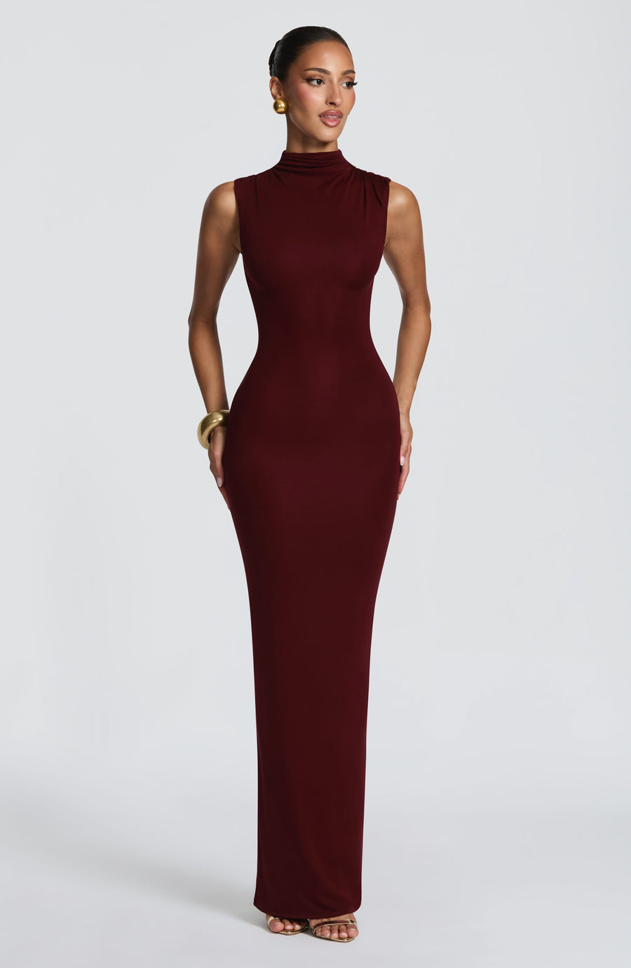 Mabel Maxi Dress – Cherry Lacquer