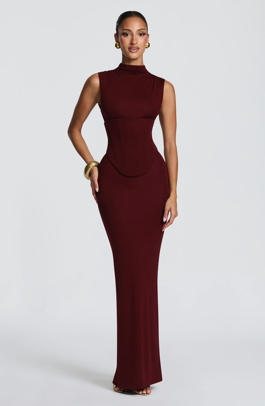 Mabel Maxi Dress – Cherry Lacquer