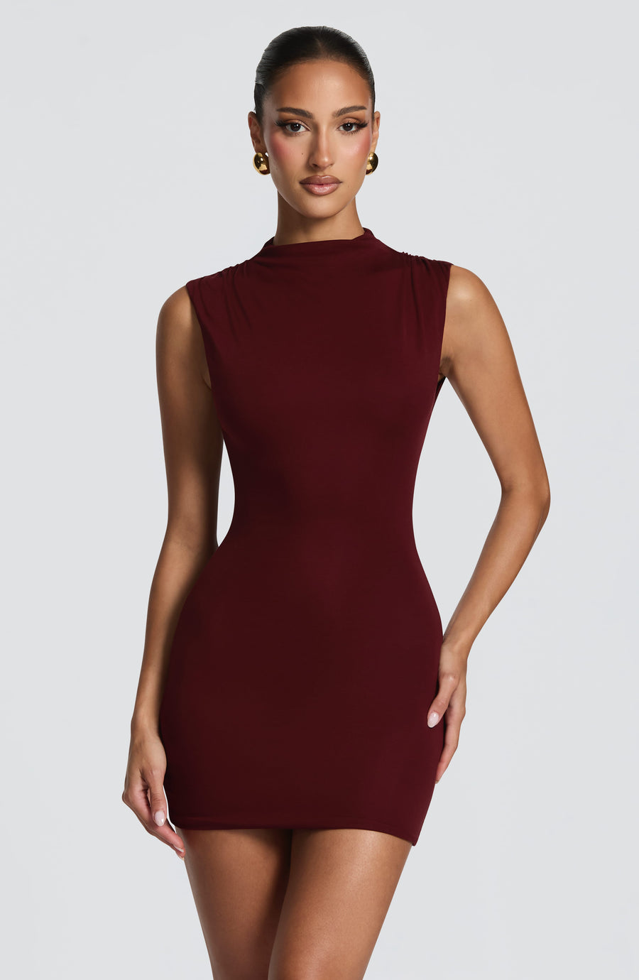 Mabel Mini Dress – Cherry Lacquer