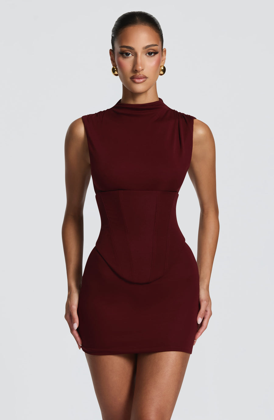 Mabel Mini Dress – Cherry Lacquer