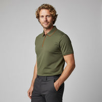 Solomon Slim Fit Polo in Army Green