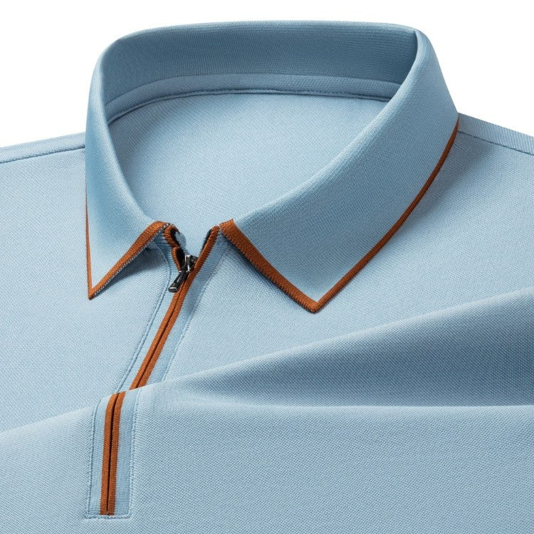 Solomon Slim Fit Polo in Carolina Blue
