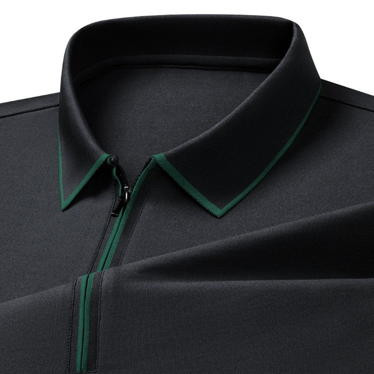 Solomon Slim Fit Polo in Charcoal