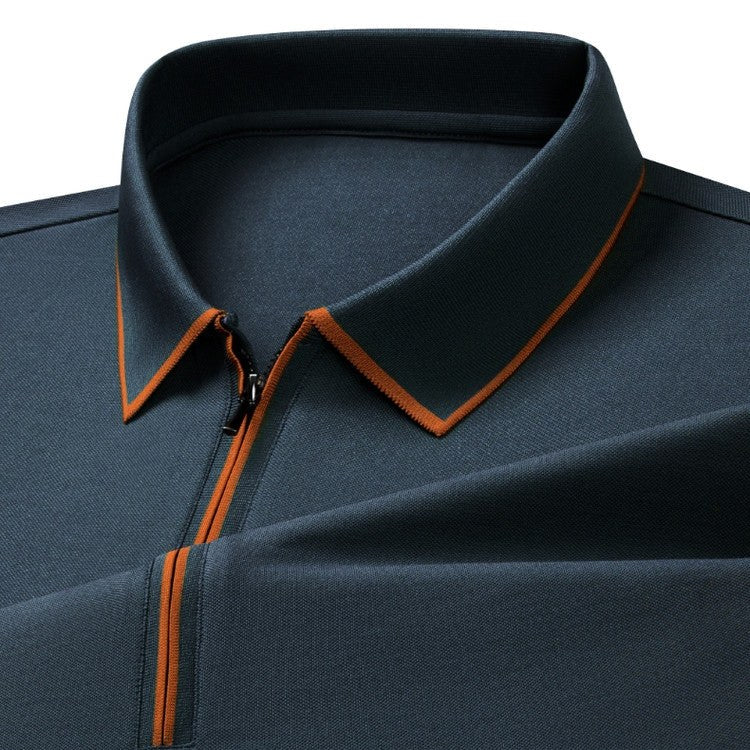 Solomon Slim Fit Polo in Charcoal