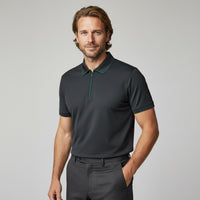 Solomon Slim Fit Polo in Charcoal