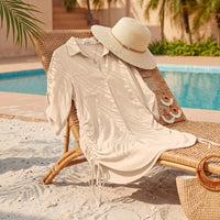Solvaine Women's Beach Cover-Up Shirt Dress