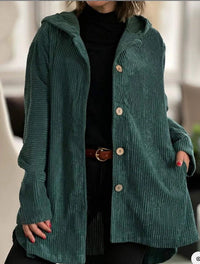 Sonia Coat with Button Front in Green