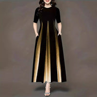 Sonia Elegant Maxi Dress with Pockets