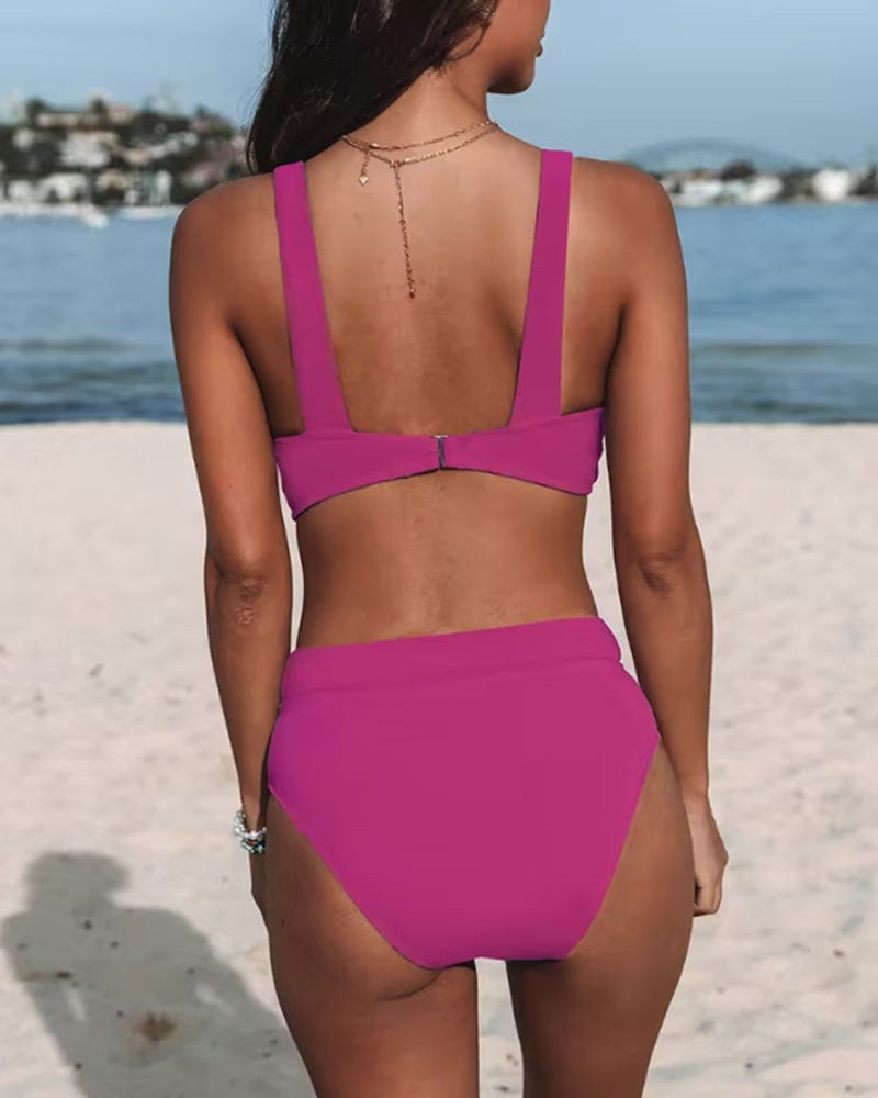 Sonia™ Solid High Waist Swimsuit in Green
