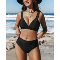 Sonia™ Solid High Waist Swimsuit in Green