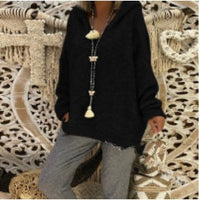 Sonja Casual Hoodie with Hood in Black