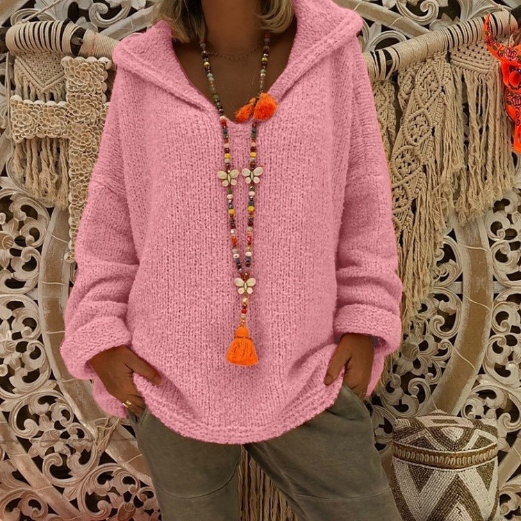 Sonja Casual Hoodie with Hood in Pink