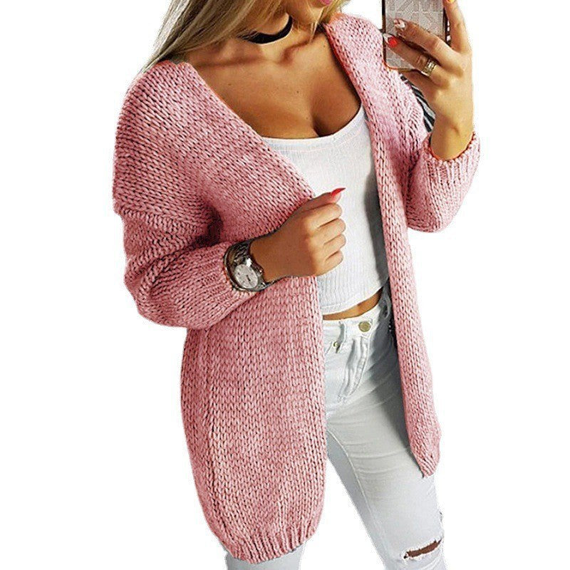 Sonja Casual Knit Cardigan in Pink