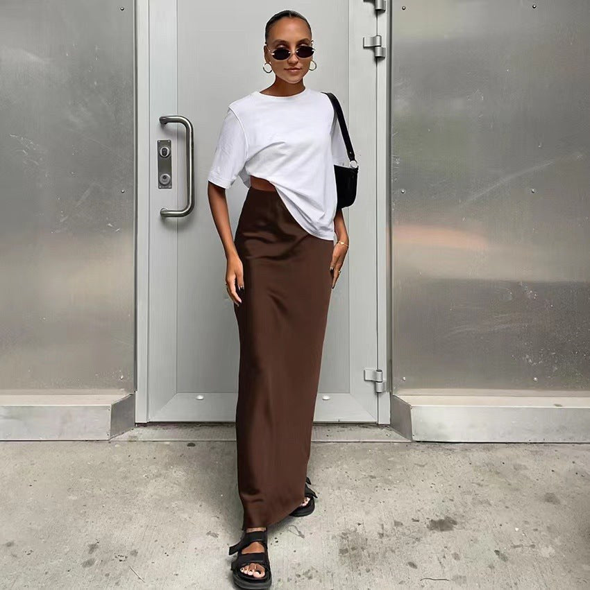 Sonja Elegant Maxi Dress in Brown