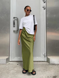 Sonja Elegant Maxi Dress in Olive