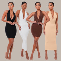 Sonja Knit Dress in Brown