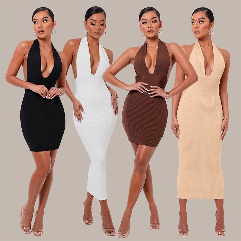 Sonja Knit Dress in Brown